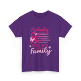 Nobody Fights Alone Family Support T-Shirt - Purple