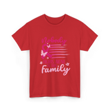 Nobody Fights Alone Family Support T-Shirt - Red