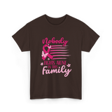 Nobody Fights Alone Family Support T-Shirt - Dark Chocolate