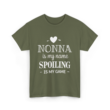 Nonna Is My Name Spoiling T-Shirt - Military Green