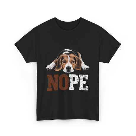 Nope Beagle Dog Lover T-Shirt - Black