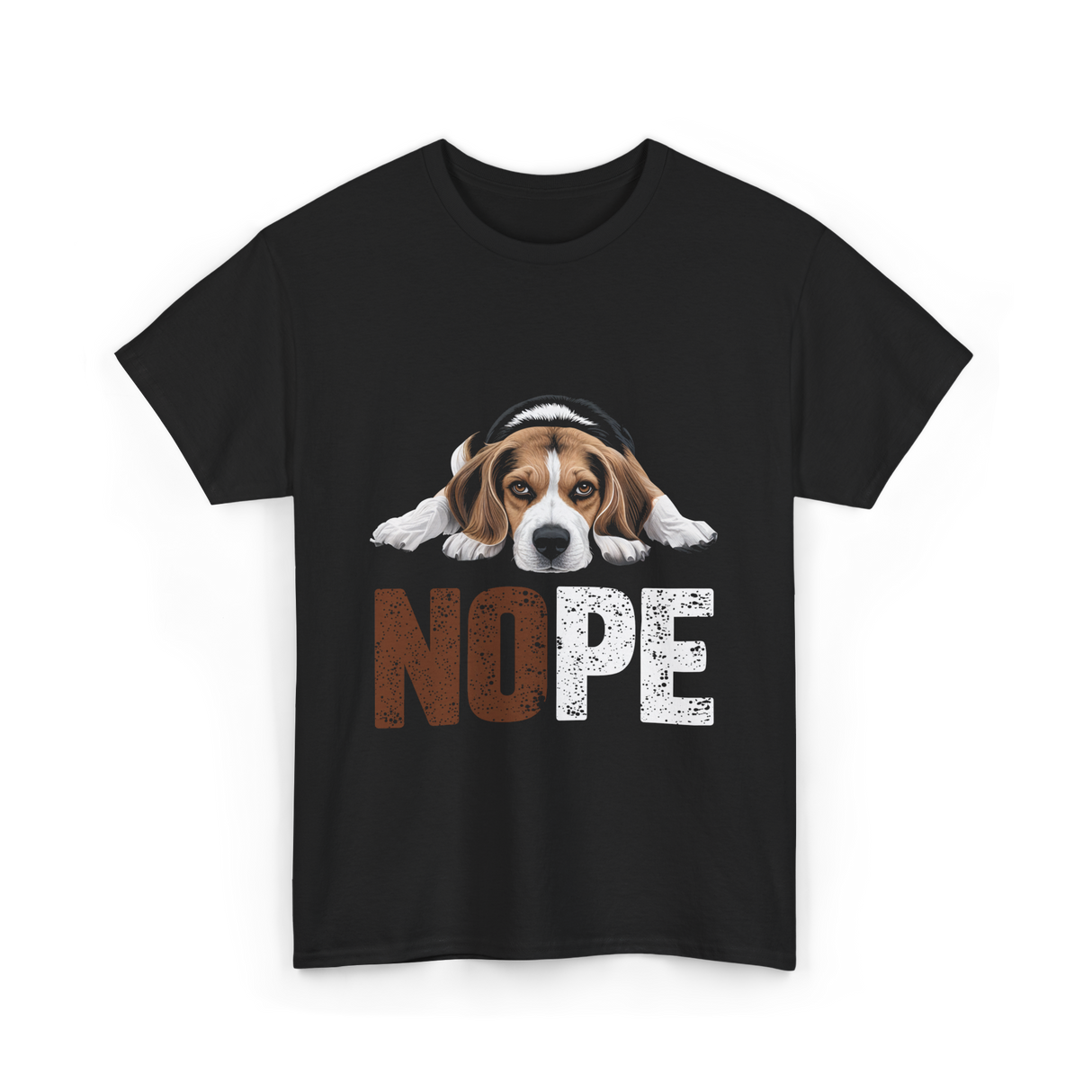 Nope Beagle Dog Owners T-Shirt - Black