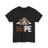 Nope Beagle Dog Owners T-Shirt - Black