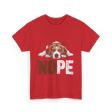 Nope Beagle Dog Owners T-Shirt - Red