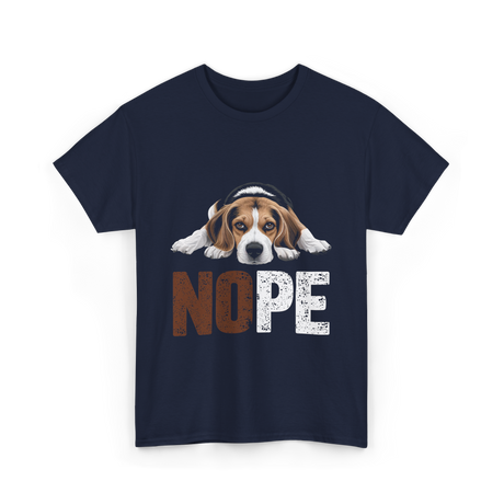 Nope Beagle Dog Owners T-Shirt - Navy