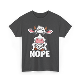 Nope Cow Cattle T-Shirt - Dark Heather