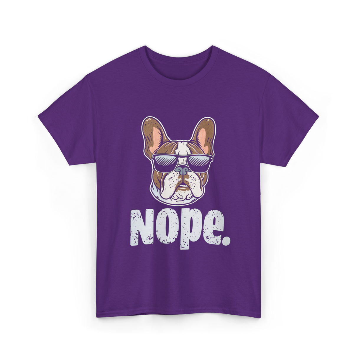 Nope French Bulldog Dog Lover T-Shirt - Purple