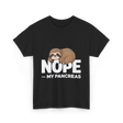 Nope My Pancreas Sloth Diabetes T-Shirt - Black