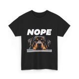 Nope Rottweiler Dog T-Shirt - Black