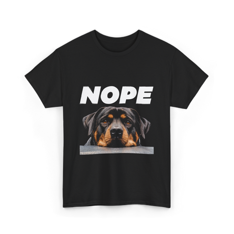 Nope Rottweiler Dog T-Shirt - Black