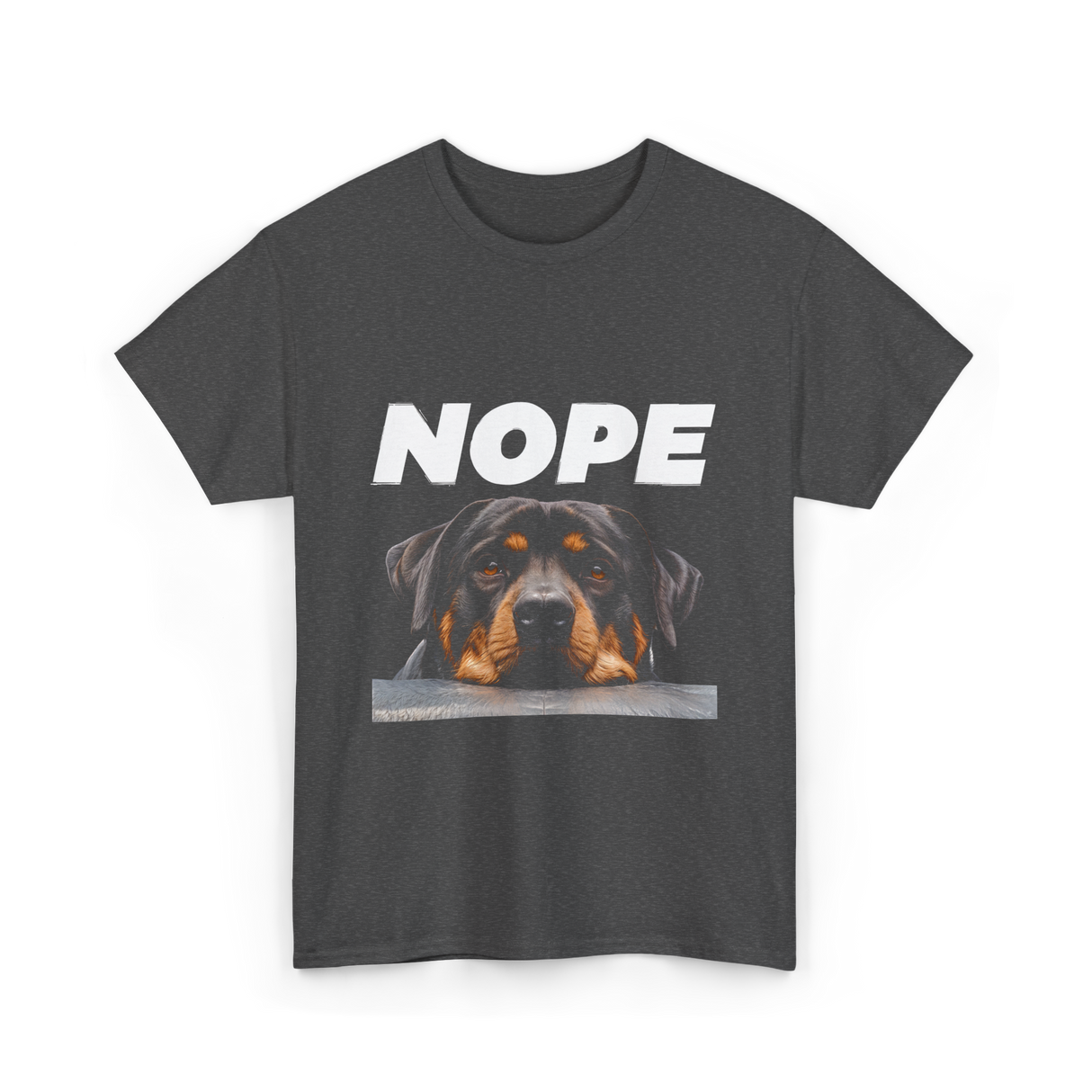 Nope Rottweiler Dog T-Shirt - Dark Heather