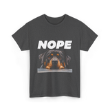 Nope Rottweiler Dog T-Shirt - Dark Heather