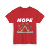 Nope Rottweiler Dog T-Shirt - Red