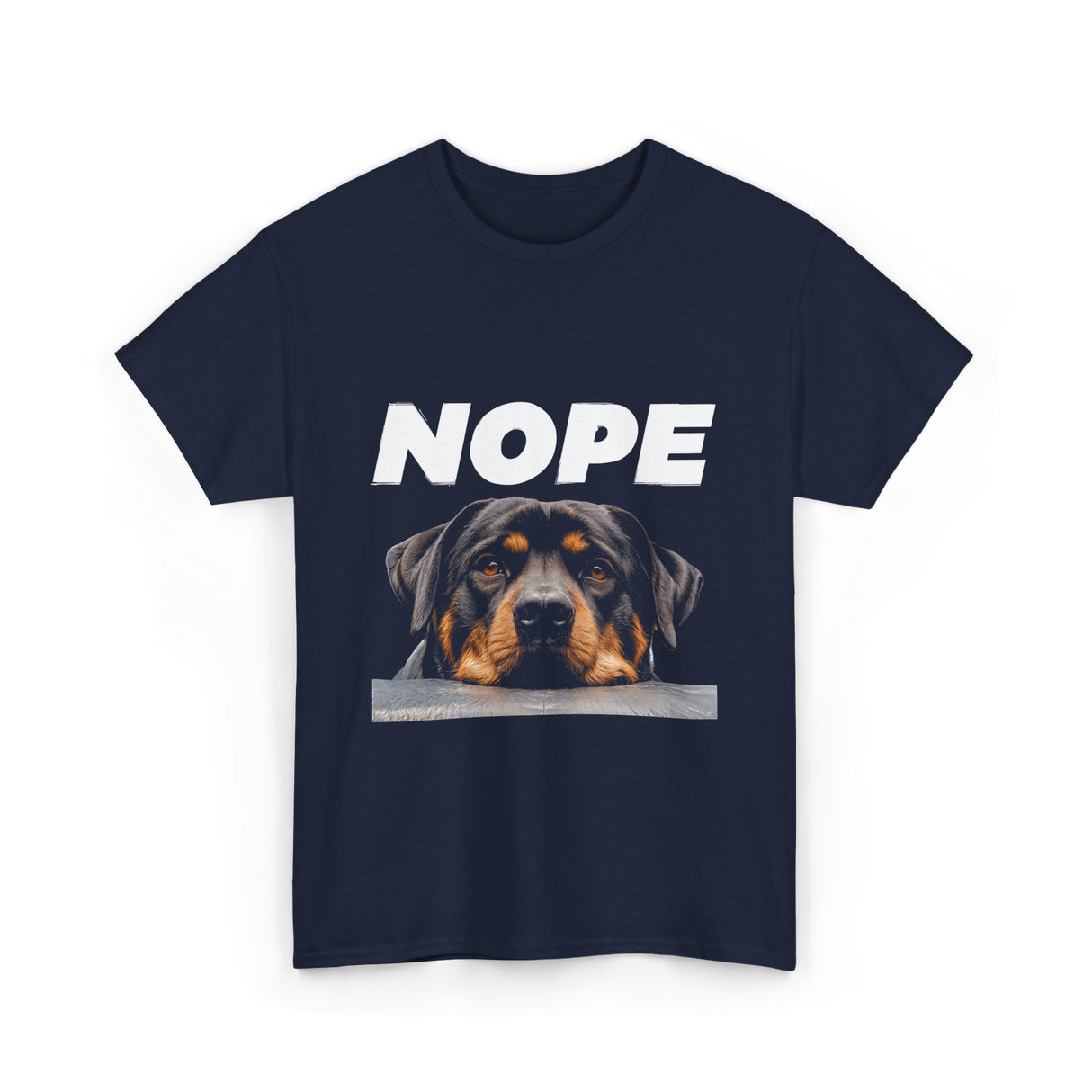 Nope Rottweiler Dog T-Shirt - Navy