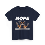 Nope Rottweiler Dog T-Shirt - Navy