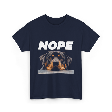 Nope Rottweiler Dog T-Shirt - Navy