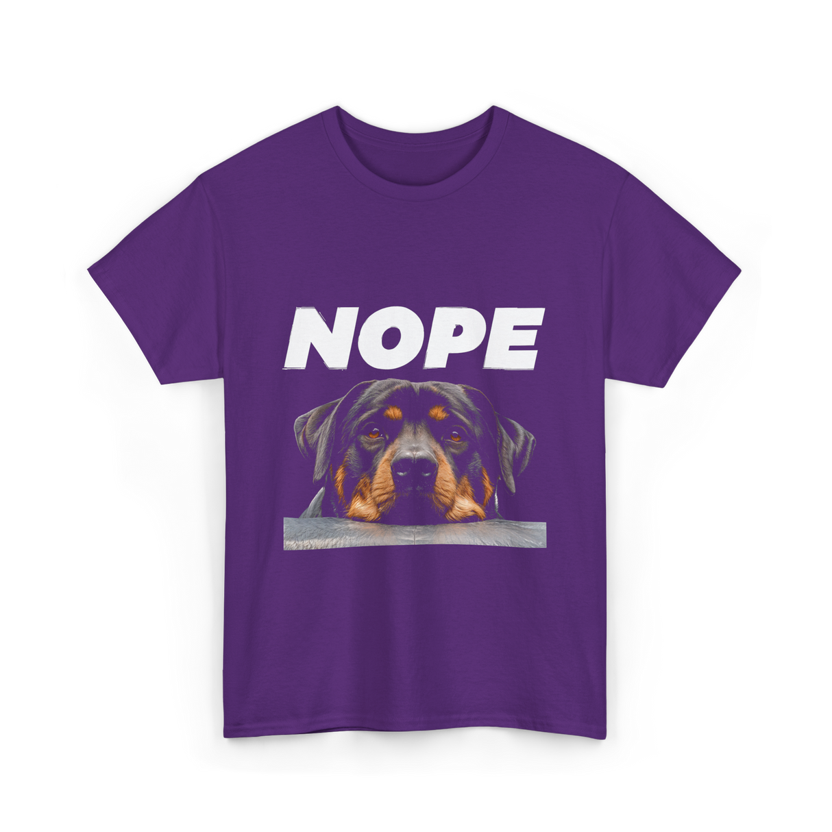 Nope Rottweiler Dog T-Shirt - Purple