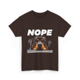 Nope Rottweiler Dog T-Shirt - Dark Chocolate