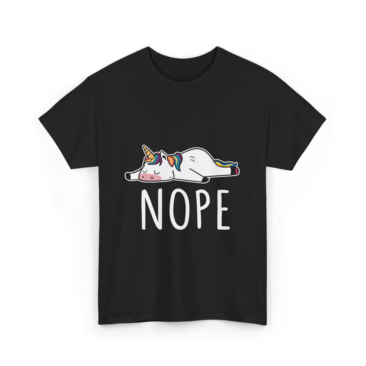 Nope Unicorn T-Shirt - Black