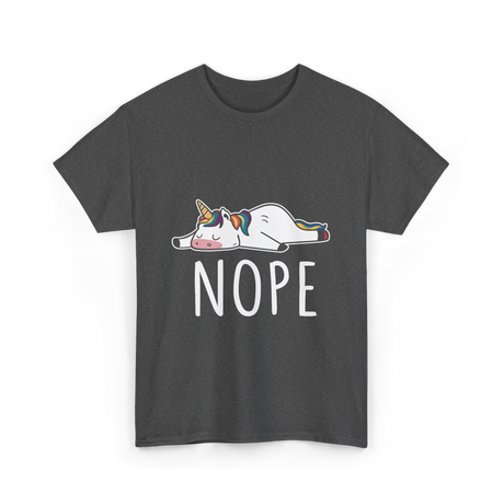 Nope Unicorn T-Shirt - Dark Heather