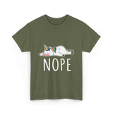 Nope Unicorn T-Shirt - Military Green