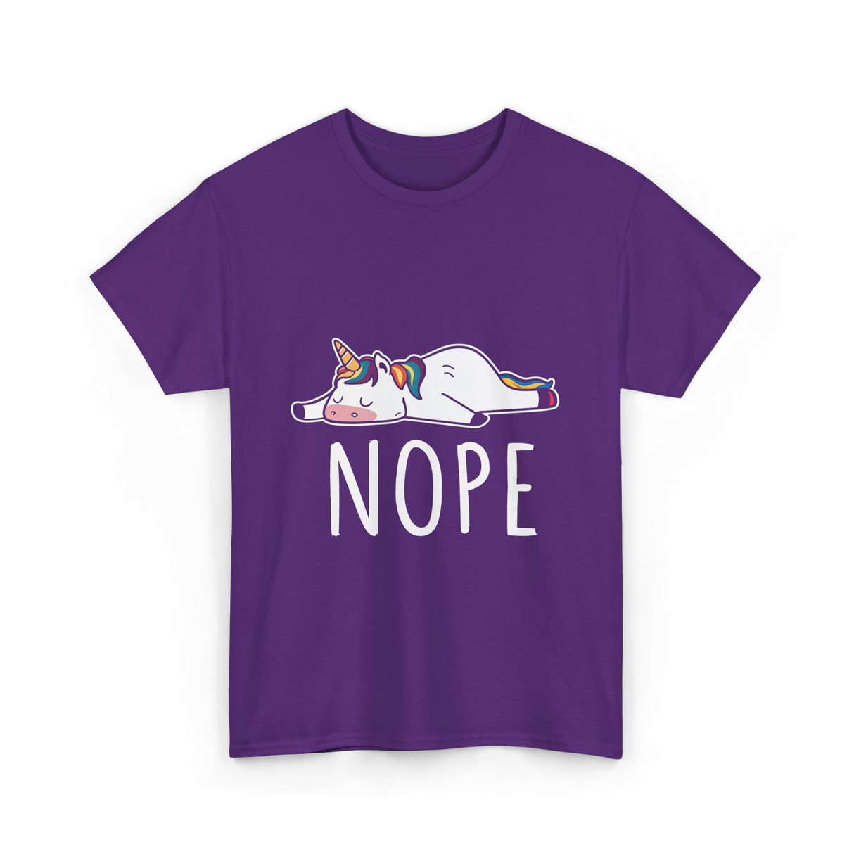 Nope Unicorn T-Shirt - Purple