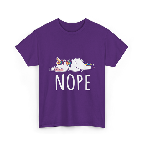 Nope Unicorn T-Shirt - Purple