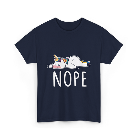 Nope Unicorn T-Shirt - Navy