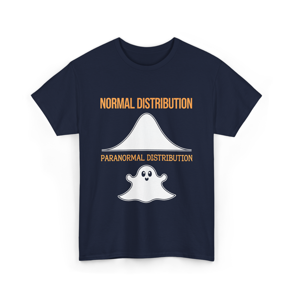 Normal Distribution Paranormal Distribution T-Shirt - Navy