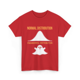 Normal Distribution Paranormal Distribution T-Shirt - Red