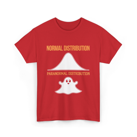 Normal Distribution Paranormal Distribution T-Shirt - Red