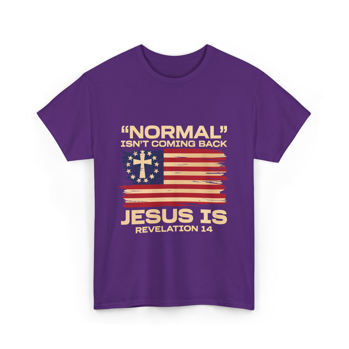 Normal Isn't Coming Back Jesus T-Shirt - Purple