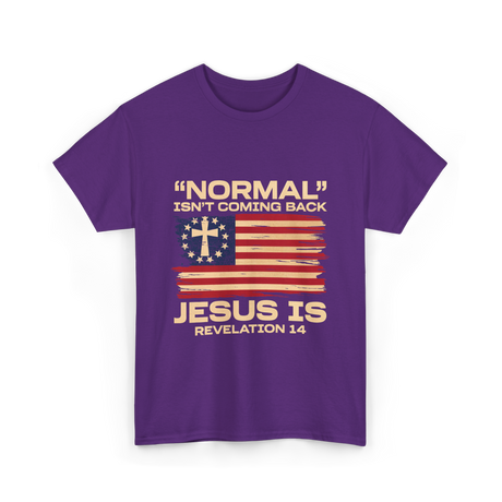 Normal Isn't Coming Back Jesus T-Shirt - Purple