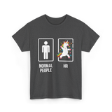 Normal People HR Unicorn T-Shirt - Dark Heather