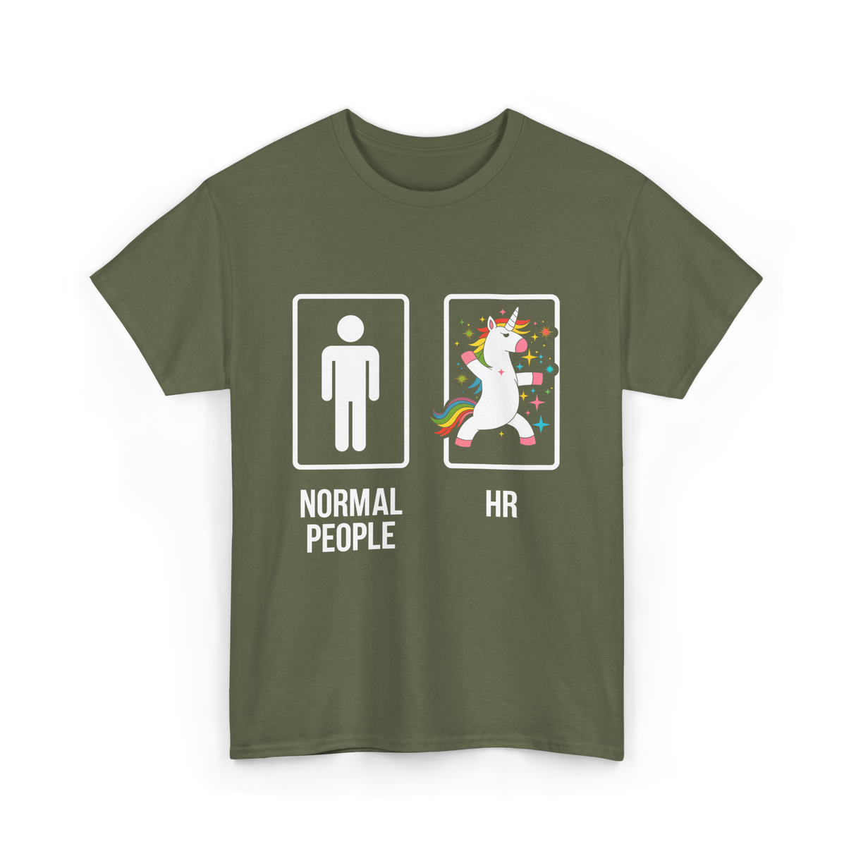 Normal People HR Unicorn T-Shirt - Military Green