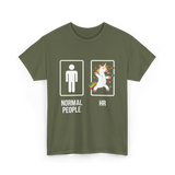 Normal People HR Unicorn T-Shirt - Military Green