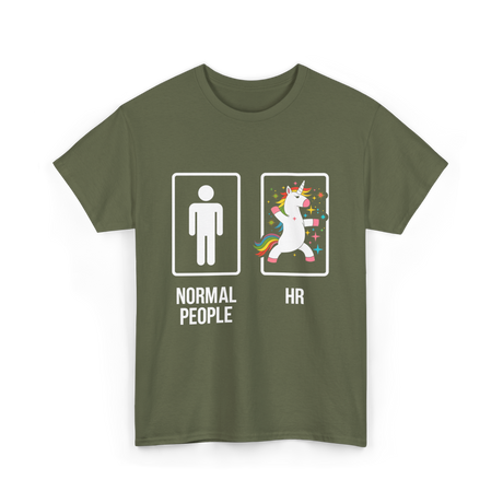 Normal People HR Unicorn T-Shirt - Military Green