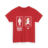 Normal People HR Unicorn T-Shirt - Red