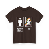 Normal People HR Unicorn T-Shirt - Dark Chocolate