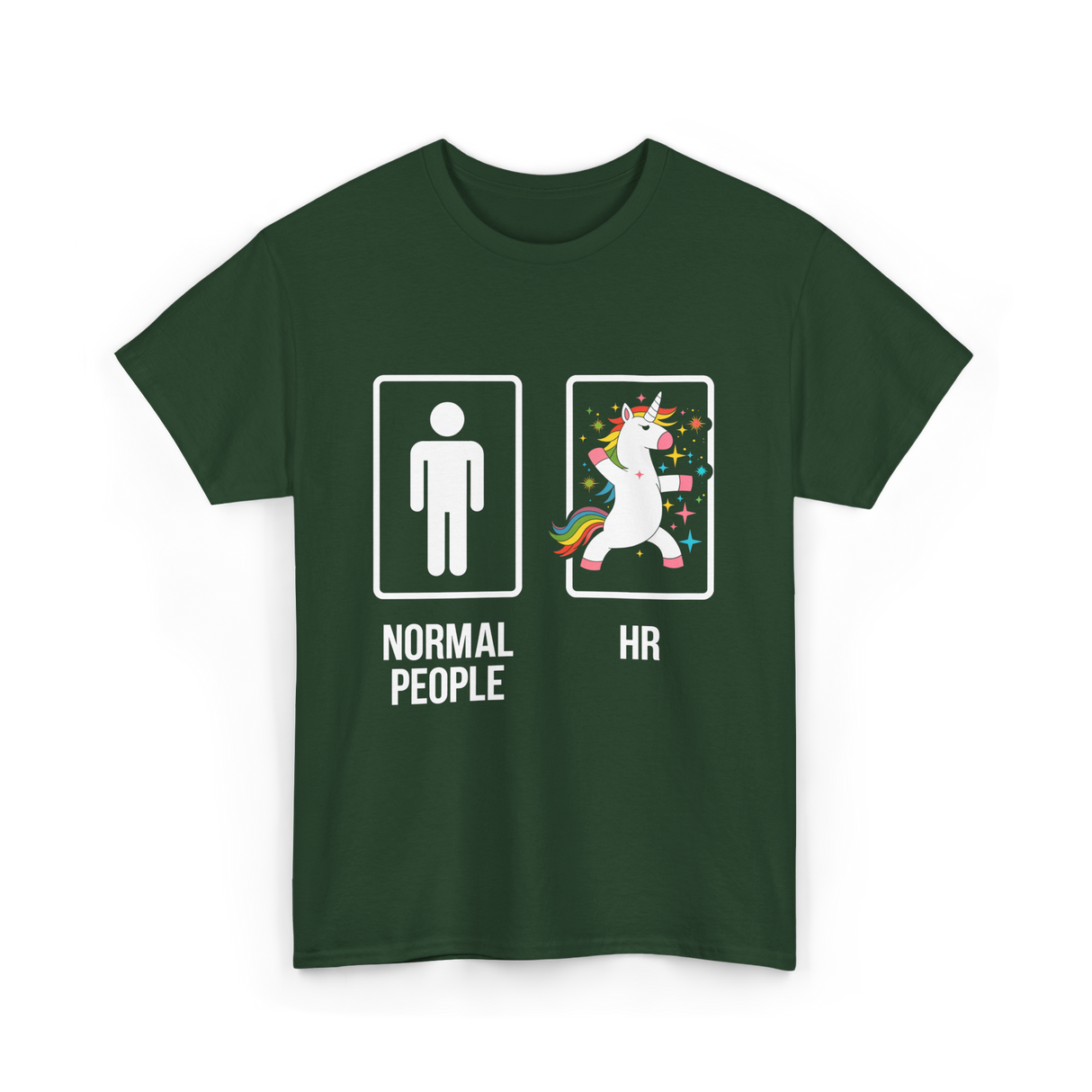 Normal People HR Unicorn T-Shirt - Forest Green