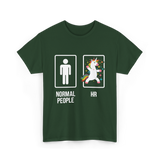 Normal People HR Unicorn T-Shirt - Forest Green