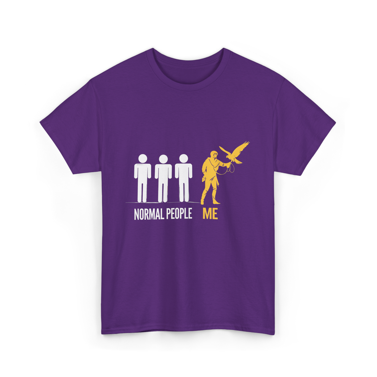 Normal People Me Falconry T-Shirt - Purple