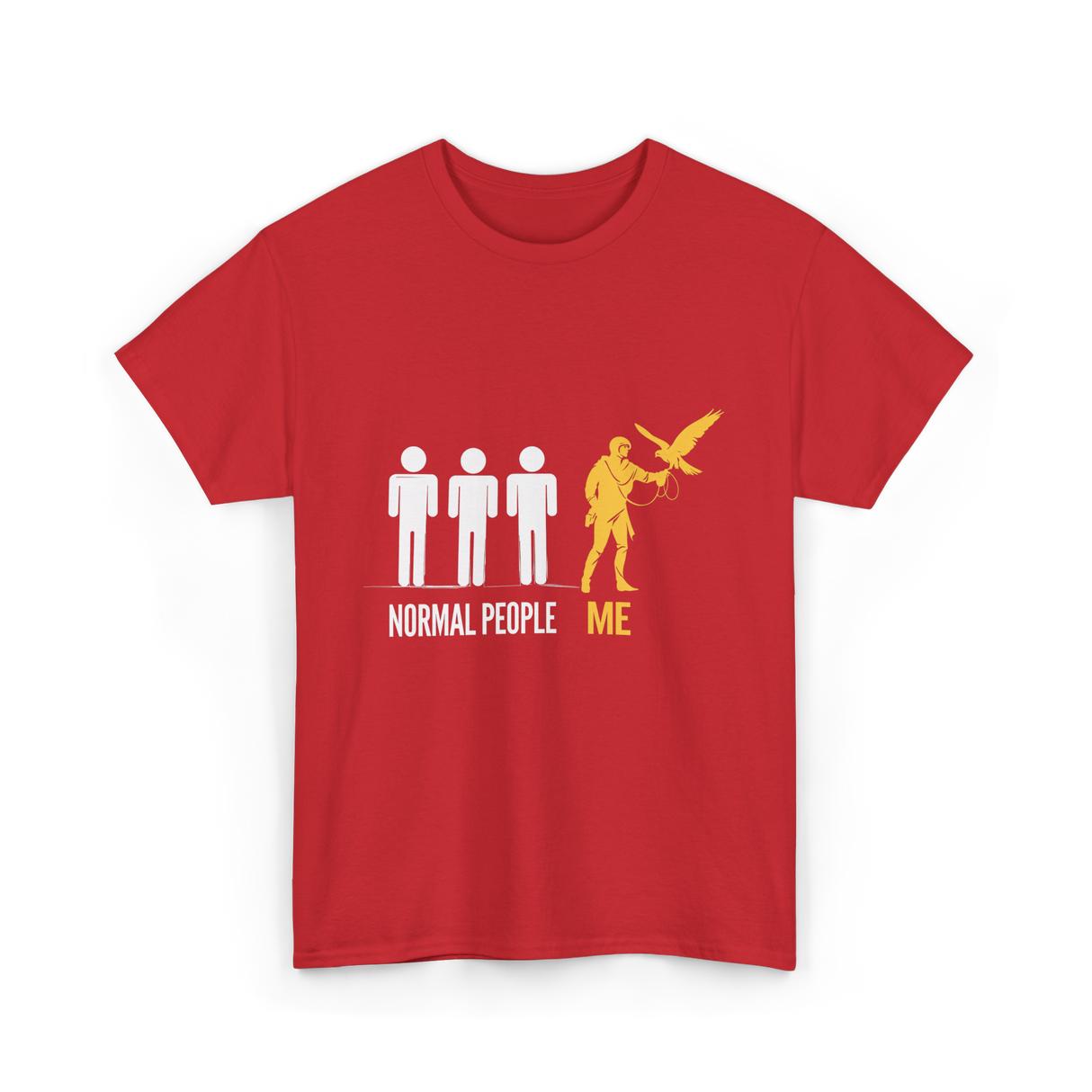 Normal People Me Falconry T-Shirt - Red