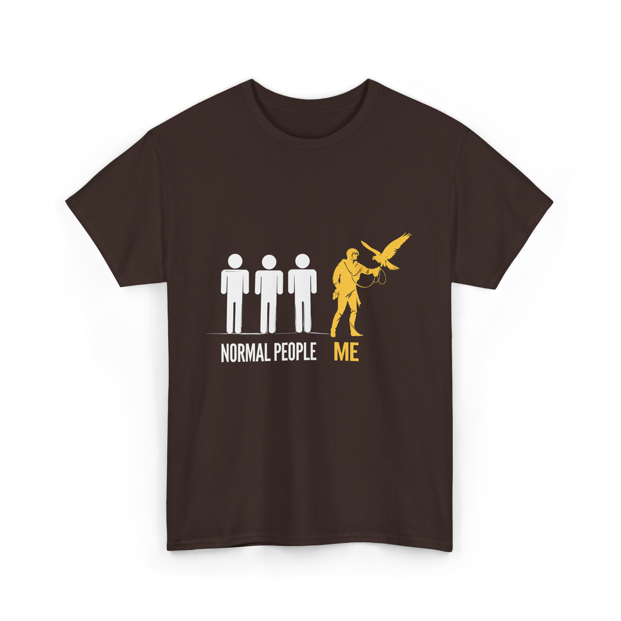 Normal People Me Falconry T-Shirt - Dark Chocolate