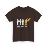 Normal People Me Falconry T-Shirt - Dark Chocolate