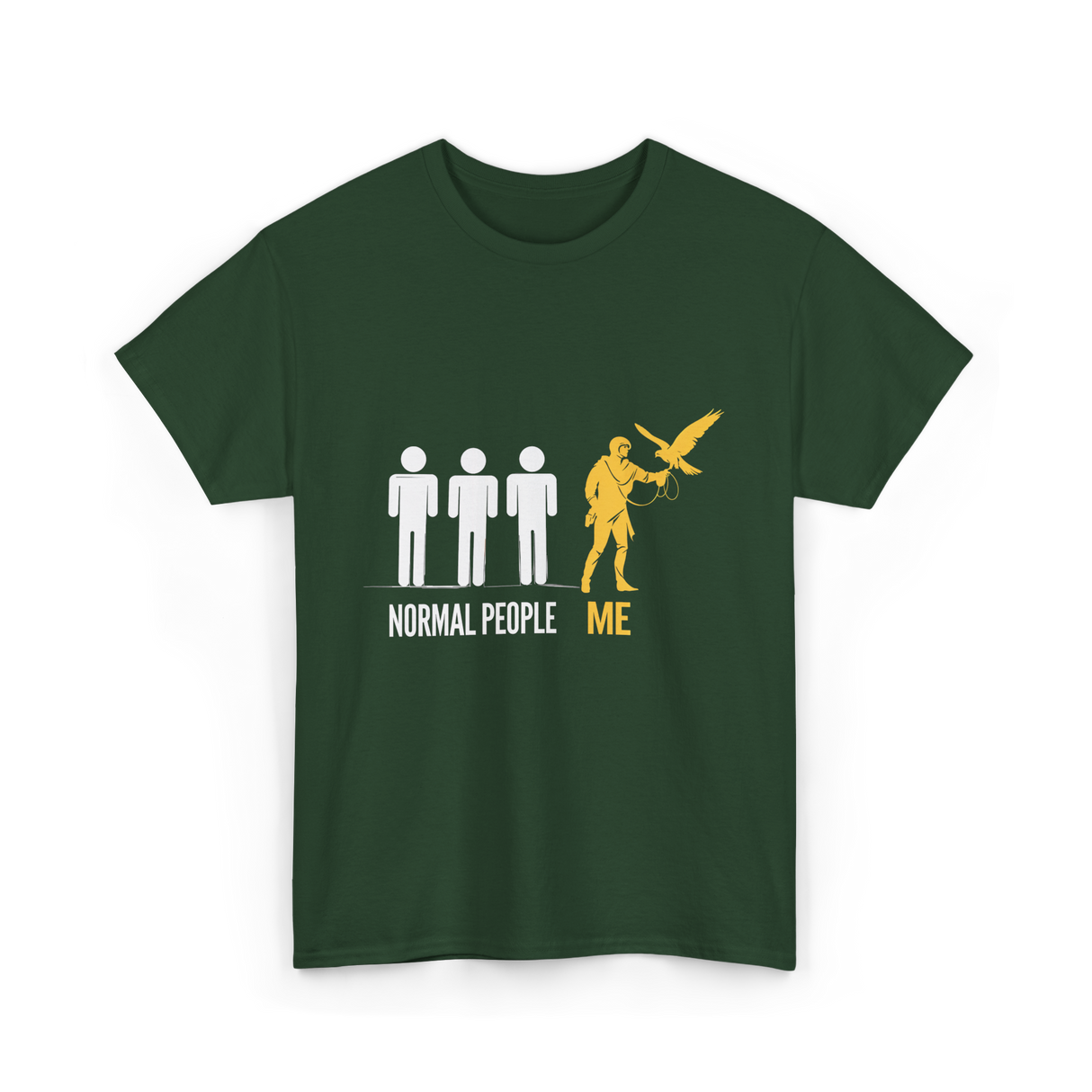 Normal People Me Falconry T-Shirt - Forest Green