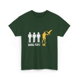 Normal People Me Falconry T-Shirt - Forest Green