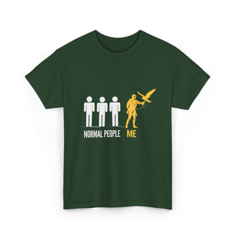 Normal People Me Falconry T-Shirt - Forest Green