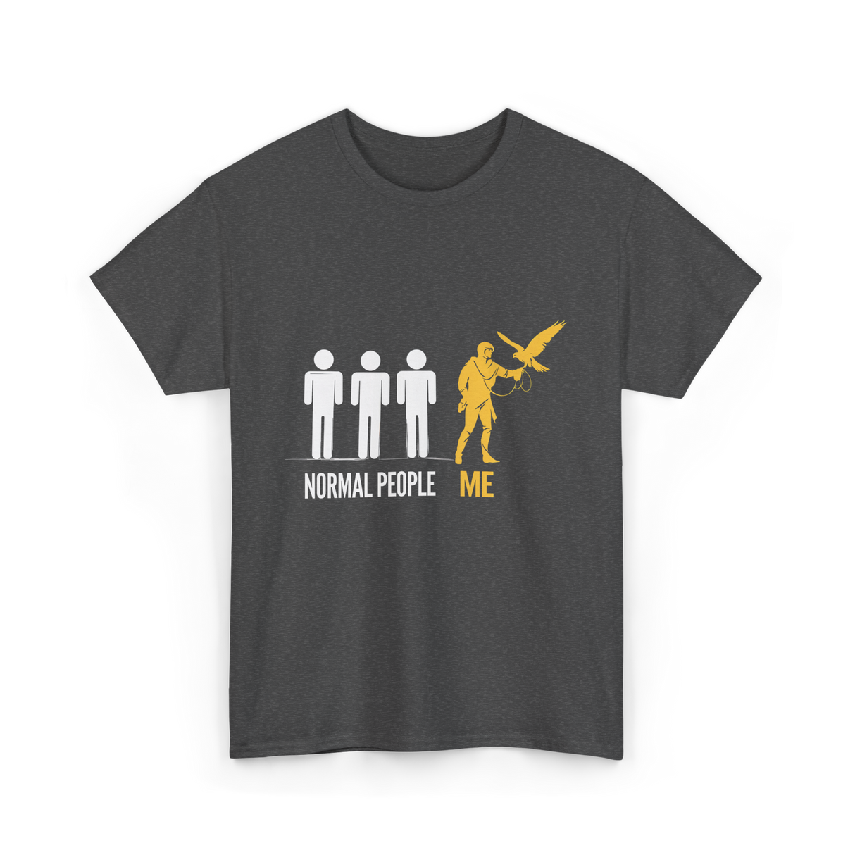 Normal People Me Falconry T-Shirt - Dark Heather