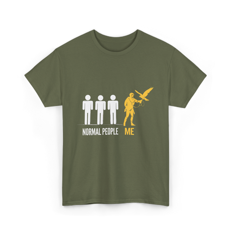 Normal People Me Falconry T-Shirt - Military Green